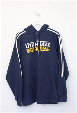 Vintage Adidas NBA Utah Jazz hoodie in blue. Best fits L