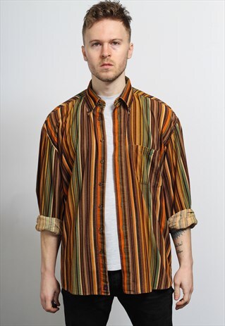 VINTAGE CORDUROY STRIPED SHIRT