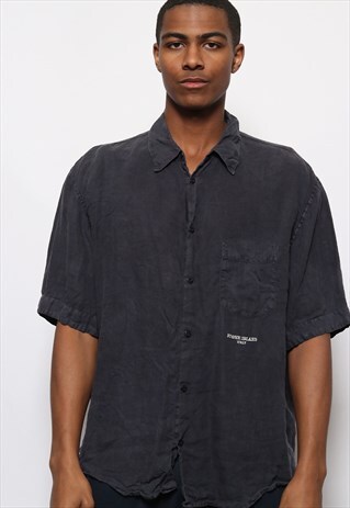 VINTAGE STONE ISLAND SHORT SLEEVE SHIRT NAVY BLUE
