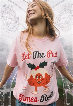 Let The Pud Times Roll Women's Christmas T-Shirt