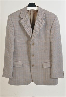 VINTAGE 90S checkered blazer jacket