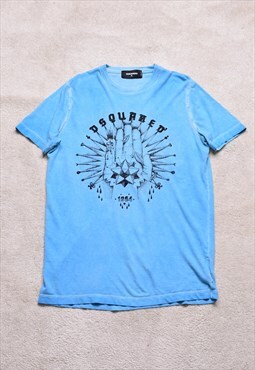 Dsquared2 Blue Acid Wash T Shirt