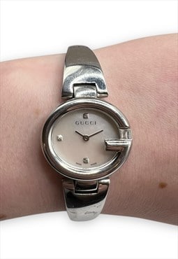 Womens Gucci watch G Collection diamond Silver tone