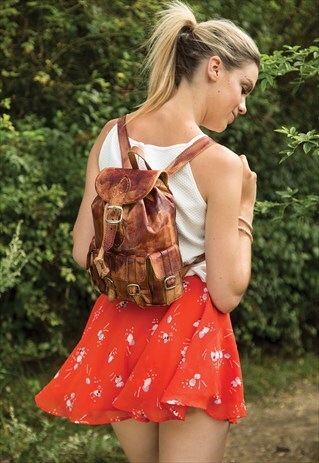 VINTAGE STYLE POLISHED MINI RUCKSACK