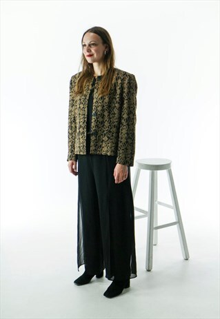 SHORT ABSTRACT BLAZER / LONG SLEEVE JACKET