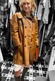 60s swing leather patch vintage coat 