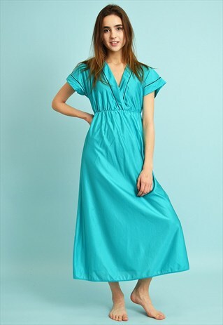 70'S RETRO MINIMALIST BOHO STYLE MAXI ELEGANT DRESS
