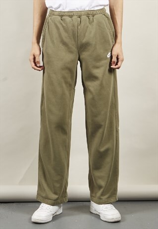 VINTAGE 90'S NIKE KHAKI GREEN JOGGERS