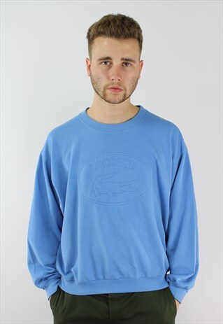 LACOSTE CLASSIC LOGO SPORTS SWEATSHIRT (SIMILAR TO SUPREME)