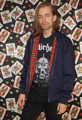 VINTAGE 90'S DARK BLUE HARRINGTON JACKET