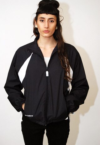 NEW BALANCE JACKET (M) VINTAGE 90S WINDBREAKER TRACK NAVY