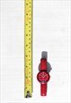 LADIES MINI DARK RED WATCH ON EXPANDER STRAP