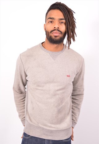 VINTAGE LEVI'S SWEATSHIRT JUMPER GREY