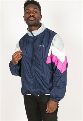 VINTAGE 80S USA ADIDAS SHELL SPORT JACKET / R057