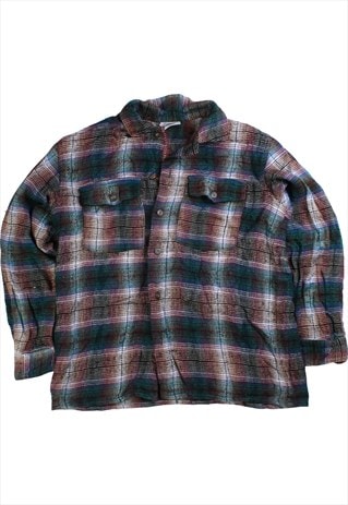 Vintage 90's Trades Shirt Check Long Sleeve Button Up