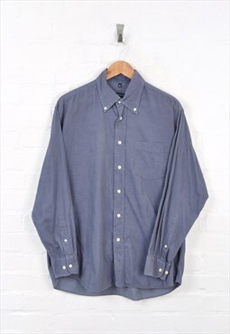Vintage Cord Shirt Blue Large