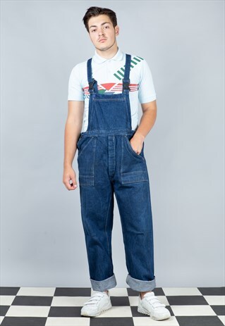 VINTAGE 90'S DENIM BAGGY DUNGAREES