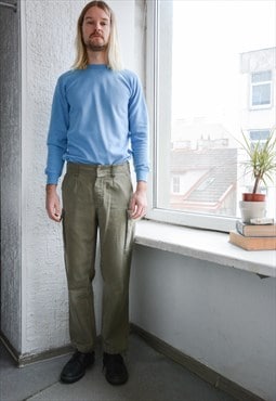 Vintage Khaki Cargo Trousers