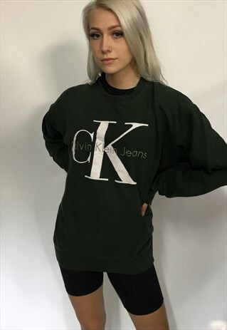 calvin klein green jumper