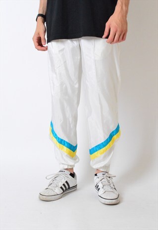 VINTAGE 90S WHITE SHELL SPORTS PANTS