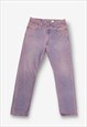 Vintage 80s levi's 505 straight leg jeans pink/blue BV20644