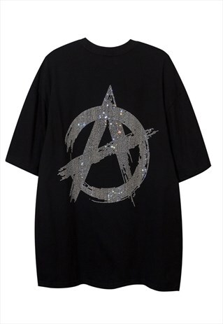 Kalodis Loose-fit T-shirt with hot diamond monogram