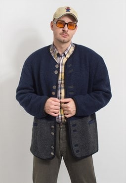 Vintage wool Trachten jacket Bavarian blazer men XXL
