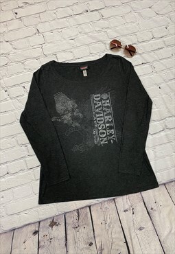 Grey Harley Davidson Las Vegas Long Sleeve T-shirt XL