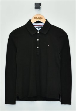 Vintage Women's Tommy Hilfiger Polo T-Shirt Black XSmall