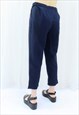 Y2K / 90S VINTAGE NAVY TROUSERS (SIZE L)