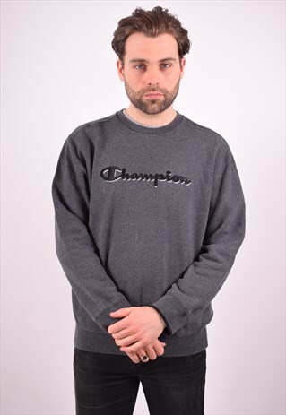 CHAMPION MENS VINTAGE SWEATSHIRT JUMPER XL GREY 90S