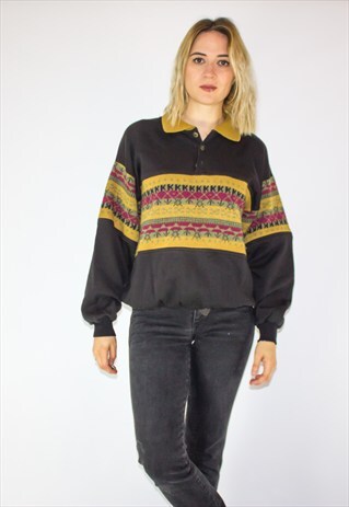 VINTAGE GROOVEY PATTERNED SWEATER