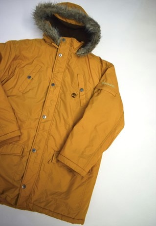 Vintage 90s Timberland Mustard Yellow Hood Jacket | The East End Thrift ...