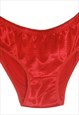 BLOODY RED SISSY SATIN HIGH WAIST FULL BUM KNICKER UNDERWEAR