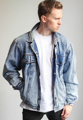 VINTAGE DENIM SHERPA JACKET