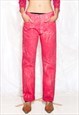 VINTAGE 80S LEVI'S STRAIGHT JEANS IN PINK TIE-DYE REWORKED