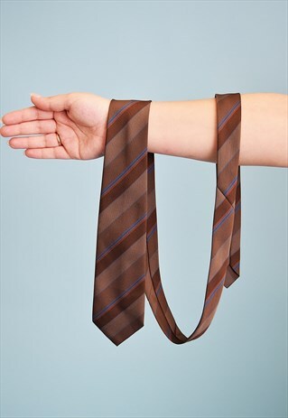 VINTAGE 70'S RETRO TAPESTRY WOVEN MOD PATTERN TIE