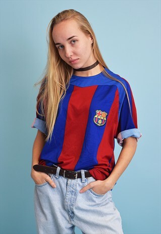 90'S RETRO NIKE OVERSIZED VARSITY TEAM JERSEY TOP TEE
