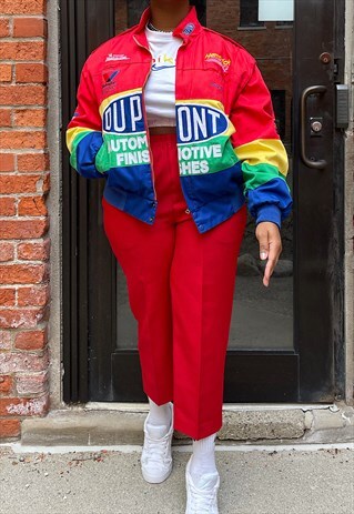 VINTAGE NASCAR DUPONT MULTICOLOR JEFF GORDON RACING JACKET
