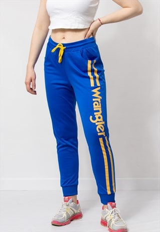 WRANGLER TRACK PANTS IN BLUE-YELLOW JOGGERS