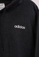 VINTAGE MEN'S ADIDAS BLACK SPELL OUT EMBROIDERED HOODIE