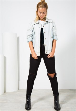 VINTAGE 80S CLASSIC LEE BASIC DENIM JACKET / S1536