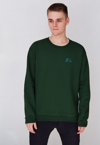 GREEN ELEPHANT (BLUE) SWEATSHIRT