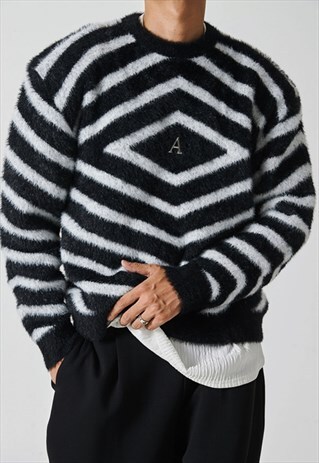 MEN'S ARGYLE STRIPE SWEATER A VOL.3
