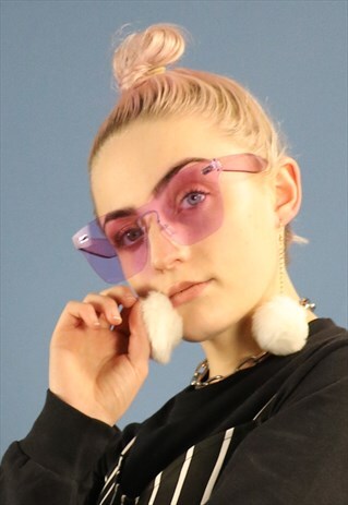 STATEMENT TINTED SUNGLASSES IN PURPLE
