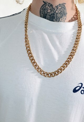 Gold Chain Necklace Thick Heavy Chain Mens Old School 90s | HOT MILK ...