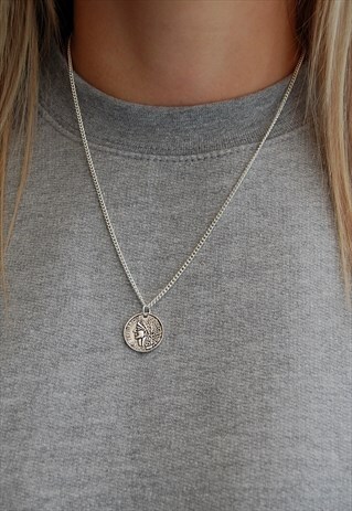 20" SILVER FRANC COIN NECKLACE