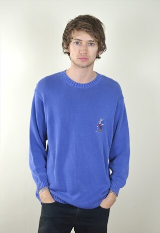 1996 VINTAGE ST MICHAEL BUGS BUNNY GOLF KNIT JUMPER
