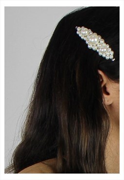 Beaded Pearl Hair Slide - Hair Clip - Wedding Occasion