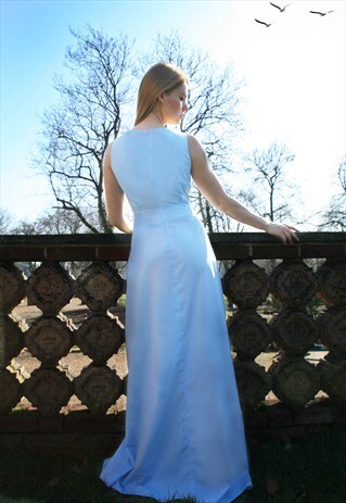 LONG BLUE DAY/EVENING DRESS